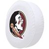 Florida State Tire Cover w/ Seminoles Logo - White Vinyl