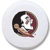 Florida State Tire Cover w/ Seminoles Logo - White Vinyl