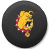 Ferris State Tire Cover w/ Bulldogs Logo - White Vinyl