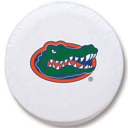Florida Tire Cover w/ Gators Logo - White Vinyl