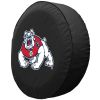 Fresno State Tire Cover w/ Bulldogs Logo - Black Vinyl