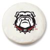 Georgia Tire Cover w/ Bulldogs Logo - White Vinyl