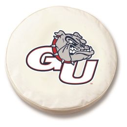 Gonzaga Tire Cover w/ Bulldogs Logo - White Vinyl