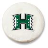 Hawaii Tire Cover w/ Rainbow Warriors Logo - White Vinyl