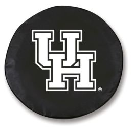 Houston Tire Cover w/ Cougars Logo - Black Vinyl