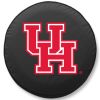 Houston Tire Cover w/ Cougars Logo - Black Vinyl