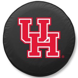 Houston Tire Cover w/ Cougars Logo - Black Vinyl