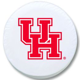 Houston Tire Cover w/ Cougars Logo - White Vinyl