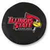 Illinois State Tire Cover w/ Redbirds Logo - Black Vinyl