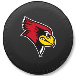 Illinois State Tire Cover w/ Redbirds Logo - Black Vinyl