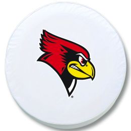 Illinois State Tire Cover w/ Redbirds Logo - White Vinyl