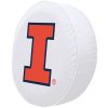 Illinois Tire Cover w/ Fighting Illini Logo - White Vinyl