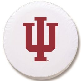 Indiana Tire Cover w/ Hoosiers Logo - White Vinyl