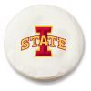 Iowa State Tire Cover w/ Cyclones Logo - White Vinyl