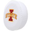 Iowa State Tire Cover w/ Cyclones Logo - White Vinyl