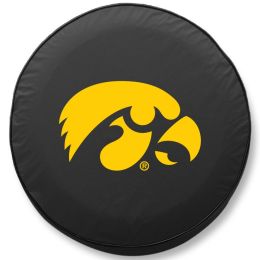 Iowa Tire Cover w/ Hawkeyes Logo - Black Vinyl