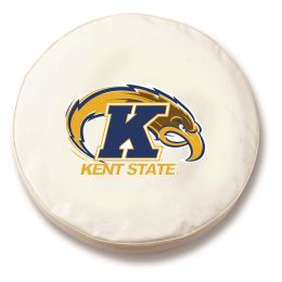 Kent State Tire Cover w/ Golden Flashes Logo - White Vinyl