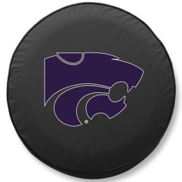 Kansas State Tire Cover w/ Wildcats Logo - Black Vinyl