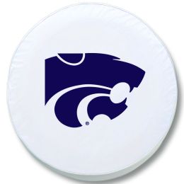 Kansas State Tire Cover w/ Wildcats Logo - White Vinyl