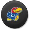 Kansas Tire Cover w/ Jayhawks Logo - Black Vinyl