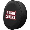Louisiana Lafayette Tire Cover w/ Ragin Cajuns Logo - Black Vinyl