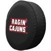 Louisiana Lafayette Tire Cover w/ Ragin Cajuns Logo - White Vinyl