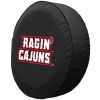 Louisiana Lafayette Tire Cover w/ Ragin Cajuns Logo - White Vinyl