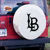 Long Beach State 49ers Tire Cover w/ 49ers Logo - White Vinyl