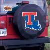 Louisiana Tech Tire Cover w/ Bulldogs Logo - Black Vinyl