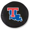 Louisiana Tech Tire Cover w/ Bulldogs Logo - Black Vinyl