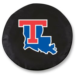 Louisiana Tech Tire Cover w/ Bulldogs Logo - Black Vinyl