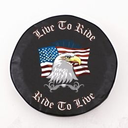 Live to Ride Black Spare Tire Cover