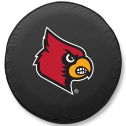 Louisville Tire Cover w/ Cardinals Logo - Black Vinyl