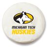 Michigan Tech Tire Cover w/ Huskies Logo - White Vinyl