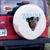 Maine Tire Cover w/ Black Bears Logo - White Vinyl