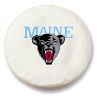 Maine Tire Cover w/ Black Bears Logo - White Vinyl