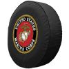 United States Marines Tire Cover - Black Vinyl