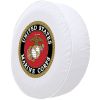 United States Marines Tire Cover - White Vinyl