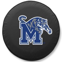 Memphis Tire Cover w/ Tigers Logo - Black Vinyl