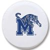 Memphis Tire Cover w/ Tigers Logo - White Vinyl