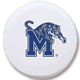 Memphis Tire Cover w/ Tigers Logo - White Vinyl