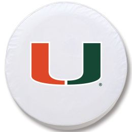Miami Hurricanes White Spare Tire Cover