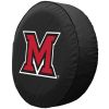 Miami Tire Cover w/ RedHawks Logo - White Vinyl