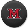 Miami Tire Cover w/ RedHawks Logo - White Vinyl