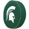 Michigan State Tire Cover w/ Spartans Logo - Green Vinyl