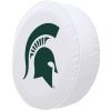 Michigan State Tire Cover w/ Spartans Logo - White Vinyl