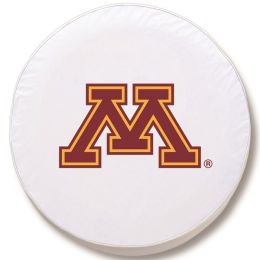 Minnesota Tire Cover w/ Golden Gophers Logo - White Vinyl