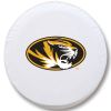 Missouri Tire Cover w/ Tigers Logo - White Vinyl