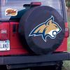 Montana State Tire Cover w/ Bobcats Logo - Black Vinyl