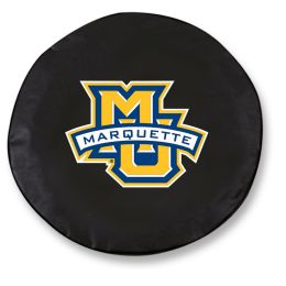 Marquette Tire Cover w/ Golden Eagles Logo - Black Vinyl